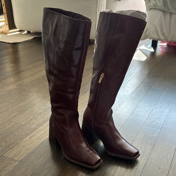 Vince Camuto Shoes - Vince Camuto Dark Red Heeled Boots